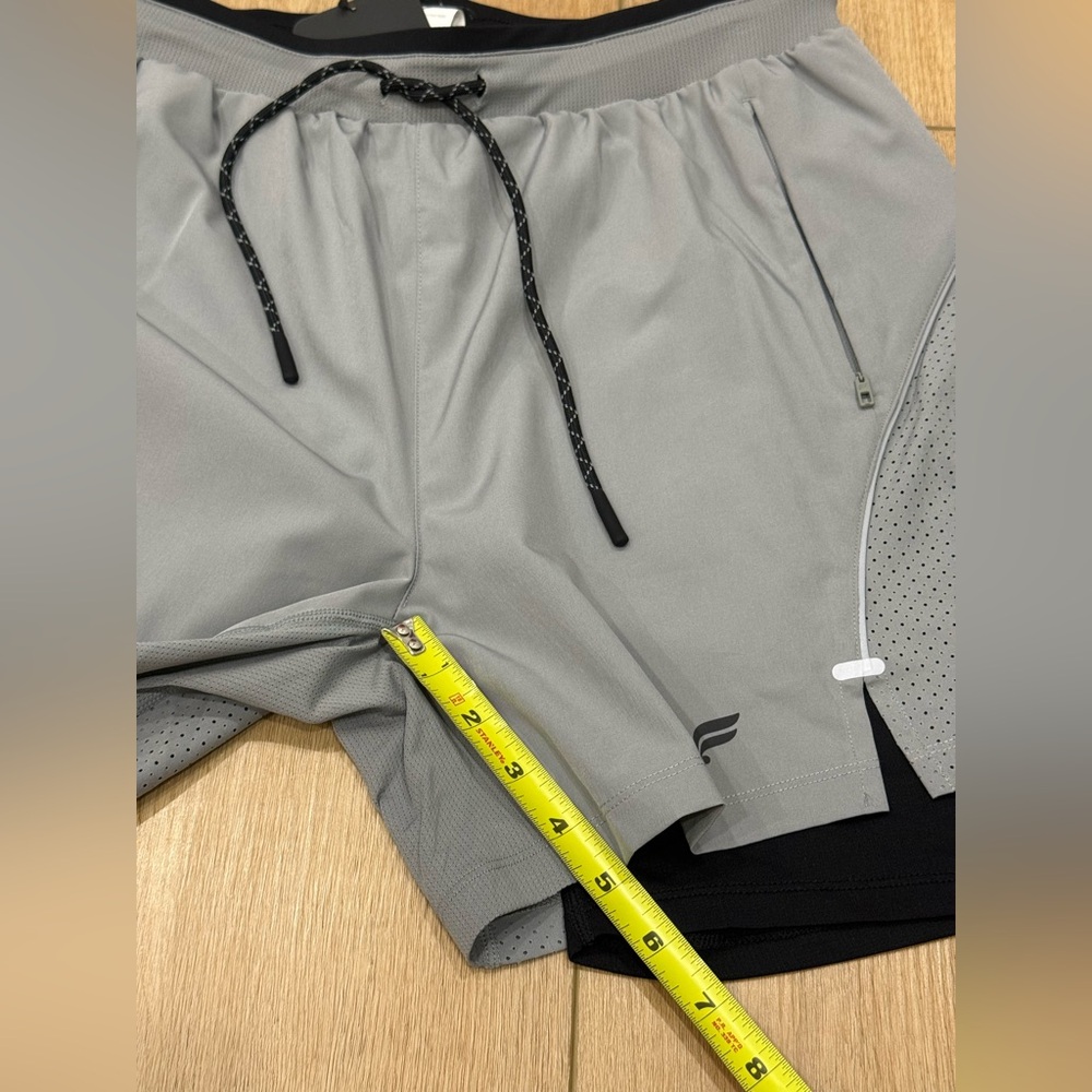 Fabletics Kadence Lined Shorts Mens M Gray 5” Athletic NWT - Picture 6 of 7